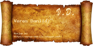 Veres Daniló névjegykártya
